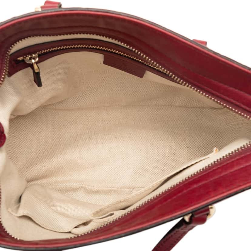 Gucci Small Guccissima Bree Satchel Red Leather Very good condition - Model View