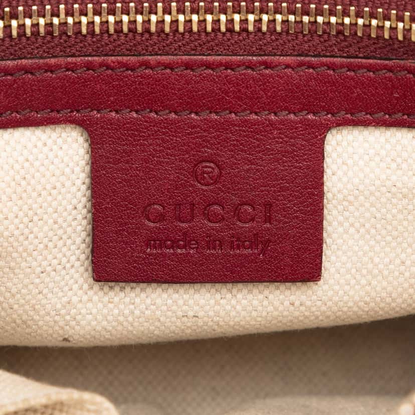 Gucci Small Guccissima Bree Satchel Red Leather Very good condition - Box View