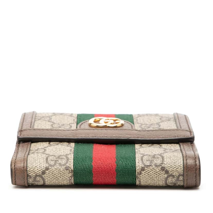 Gucci GG Supreme Web Ophidia French Flap Wallet Beige Very good condition - Inside View