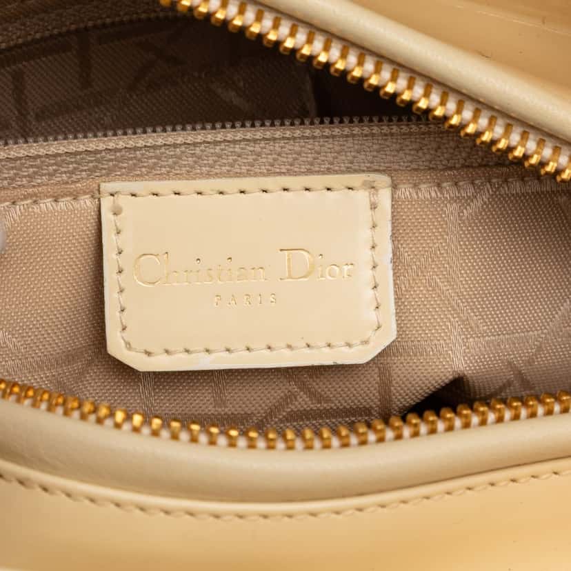 Dior Medium Patent Cannage Lady Dior Brown Leather Good condition - Box View