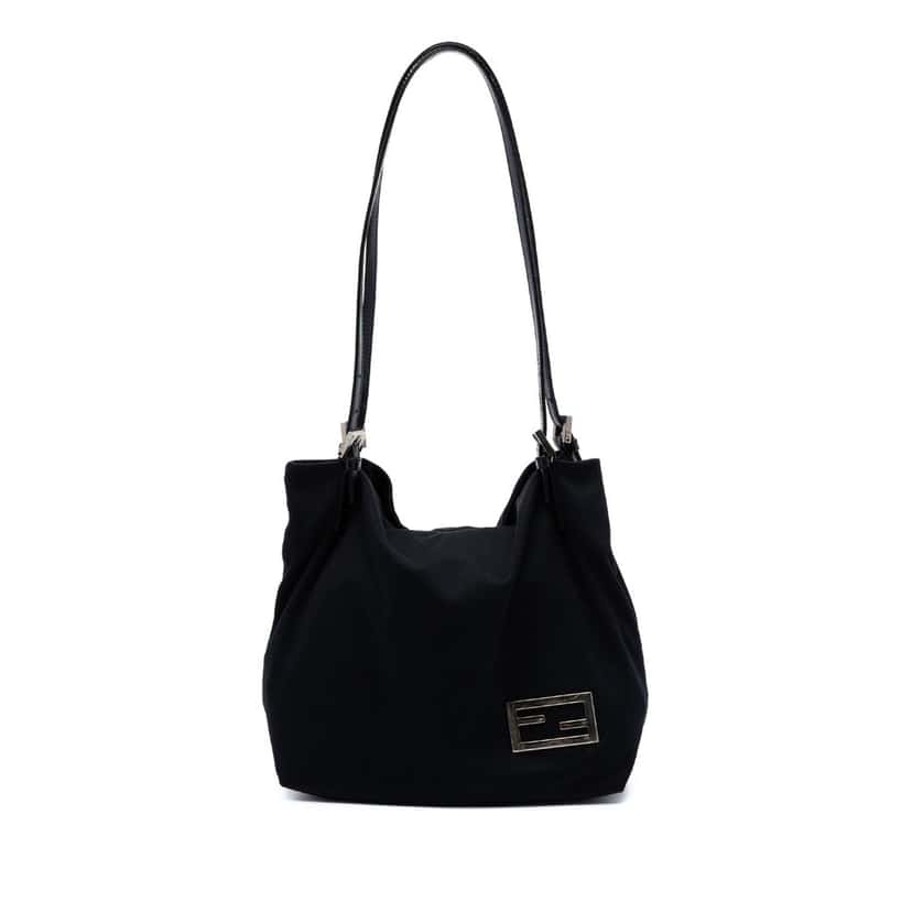 Fendi Nylon Tote Black Very good condition - Front View