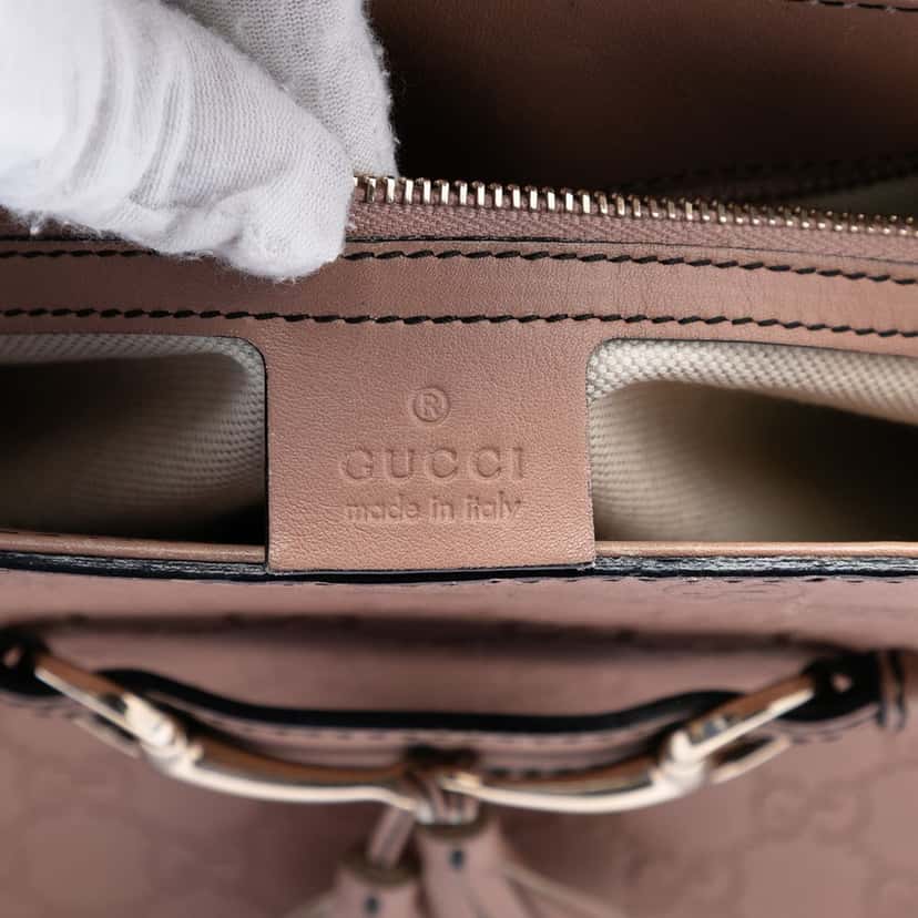 Gucci Large Guccissima Emily Shoulder Bag Brown Leather Very good condition - Box View