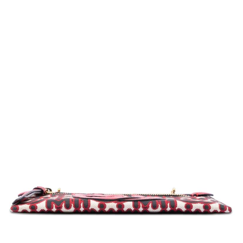 Miu Miu M/M Paris Emiuticon Jacquard and Goatskin Pouch Red Very good condition - Inside View