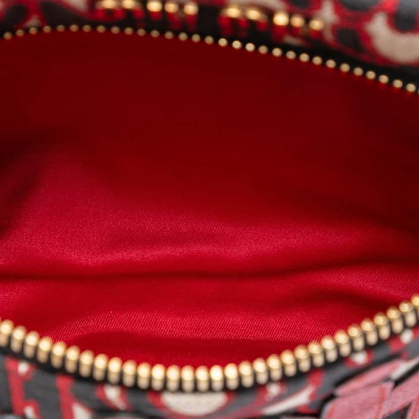 Miu Miu M/M Paris Emiuticon Jacquard and Goatskin Pouch Red Very good condition - Model View