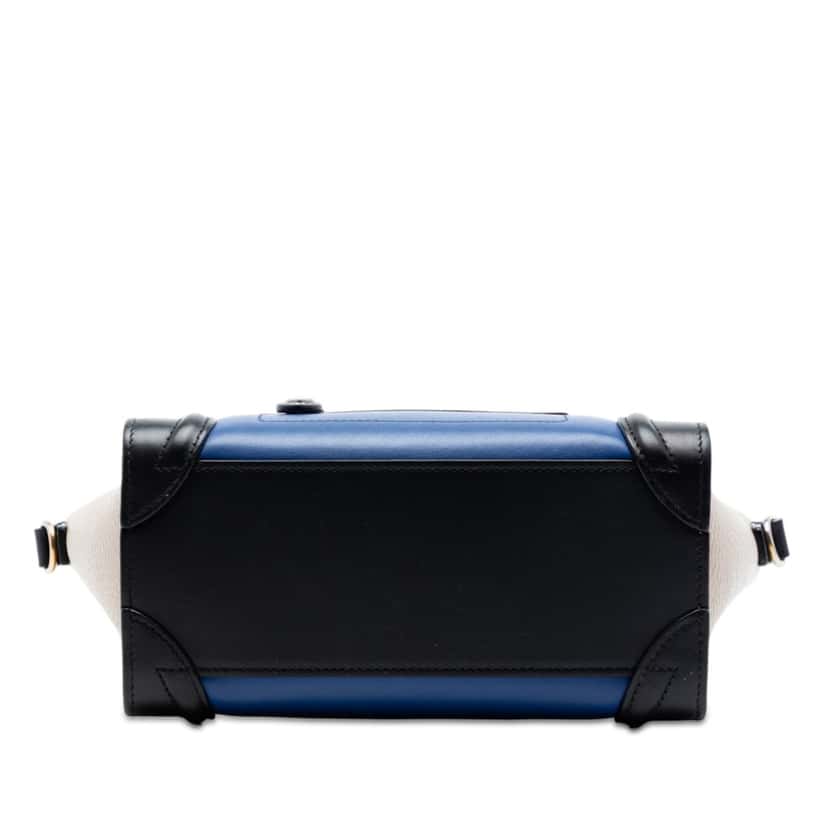 Celine Nano Tricolor Leather Luggage Tote Blue Leather Very good condition - Inside View