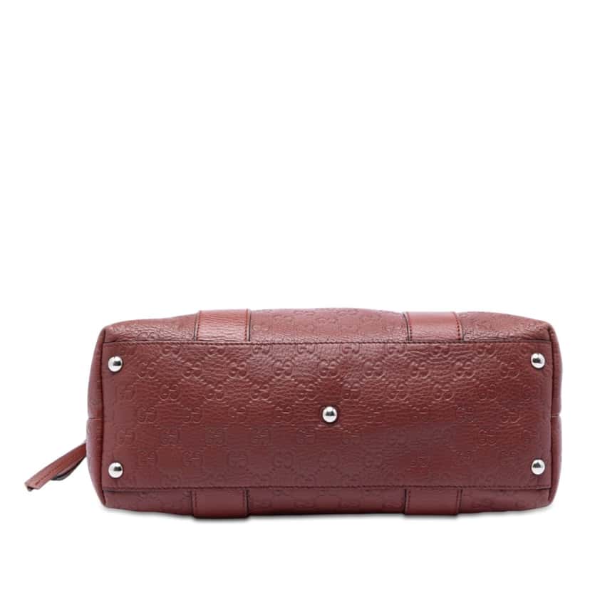 Gucci Guccissima Tender Bamboo Bar Tote Red Leather Very good condition - Inside View