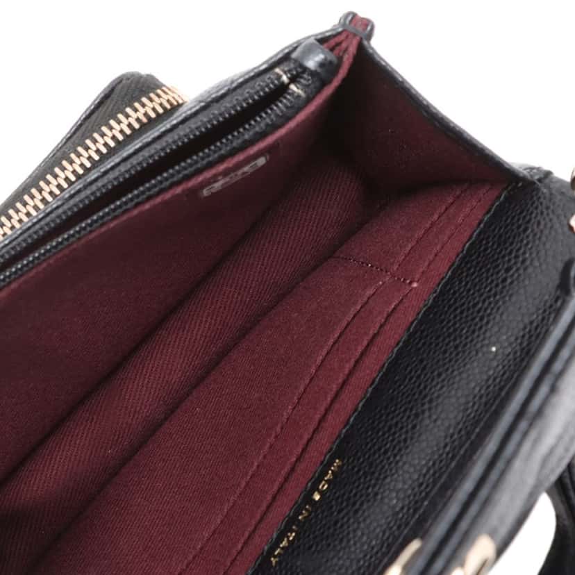 Chanel Mini Caviar Business Affinity Top Handle Bag Black Leather Very good condition - Inside View