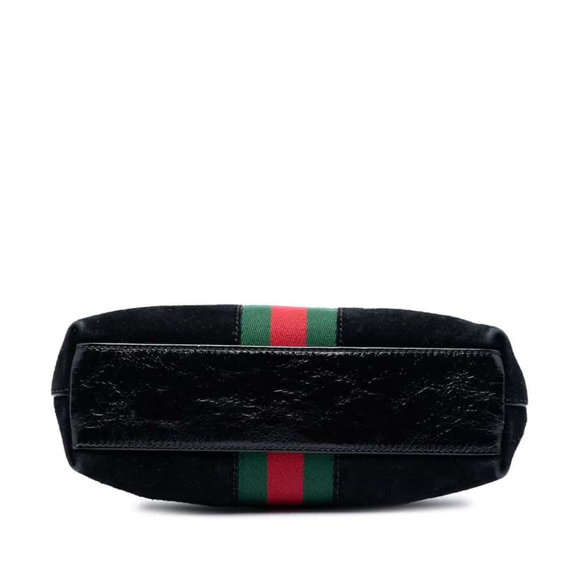 Gucci Small Suede Web Ophidia Dome Crossbody Black Leather Very good condition - Inside View