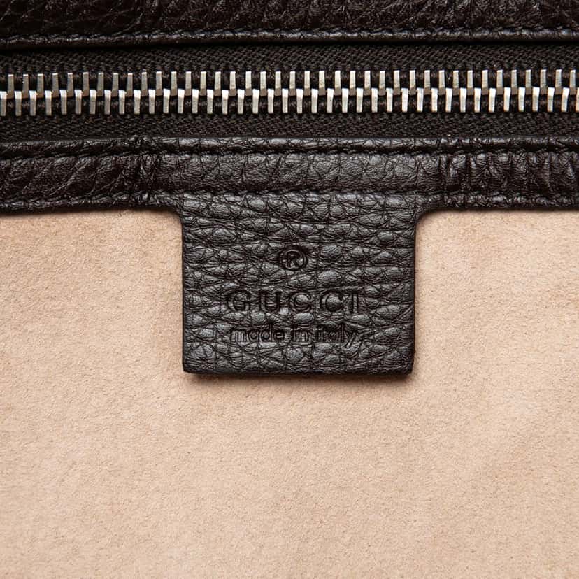 Gucci Grained Calfskin Tote Brown Leather Very good condition - Box View