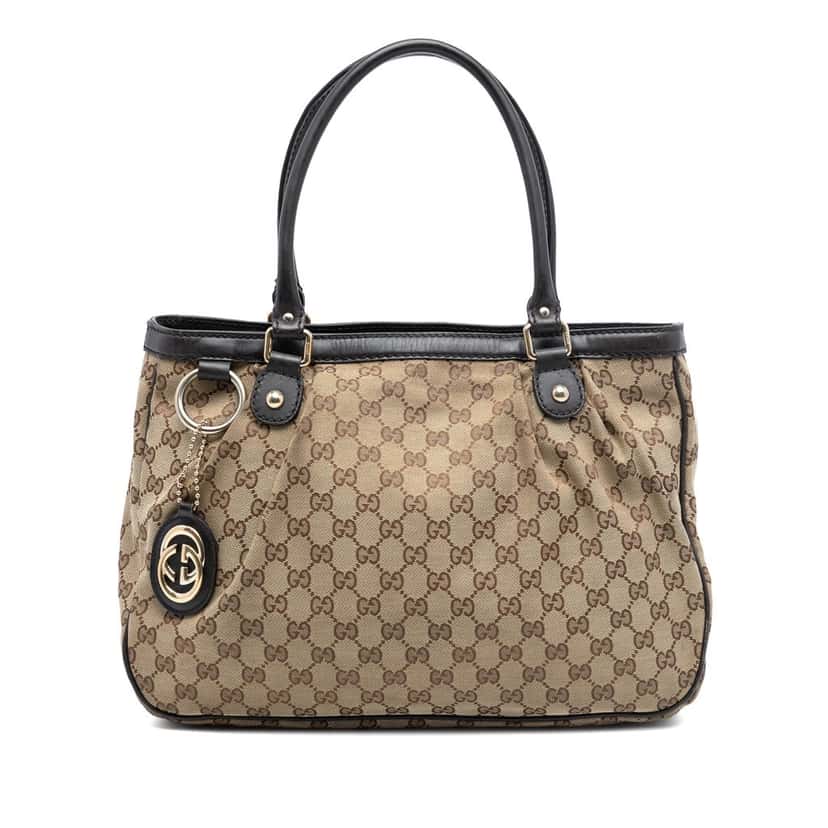 Gucci GG Canvas Sukey Tote Beige Very good condition - Front View