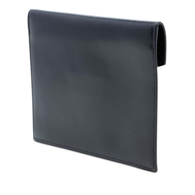 Saint Laurent Baby Smooth Shiny Calfskin Monogram Uptown Pouch Black Leather Very good condition - Back View