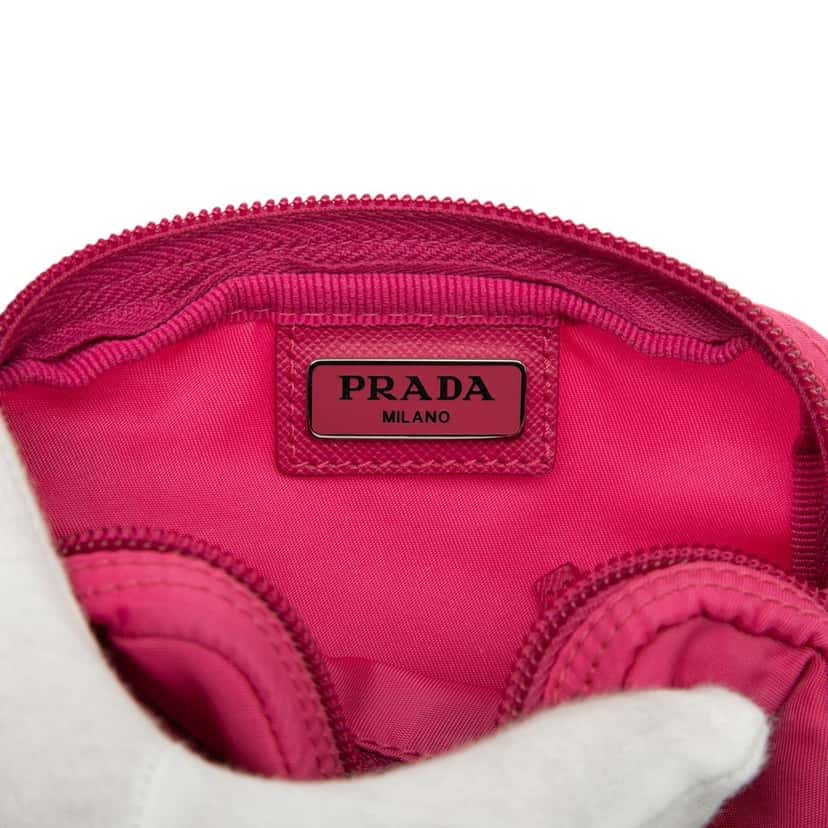 Prada Tessuto Cosmetic Pouch Pink Very good condition - Box View