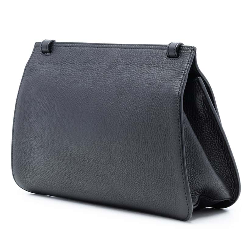 Gucci Medium Leather Bamboo Daily Crossbody Black Leather Very good condition - Back View