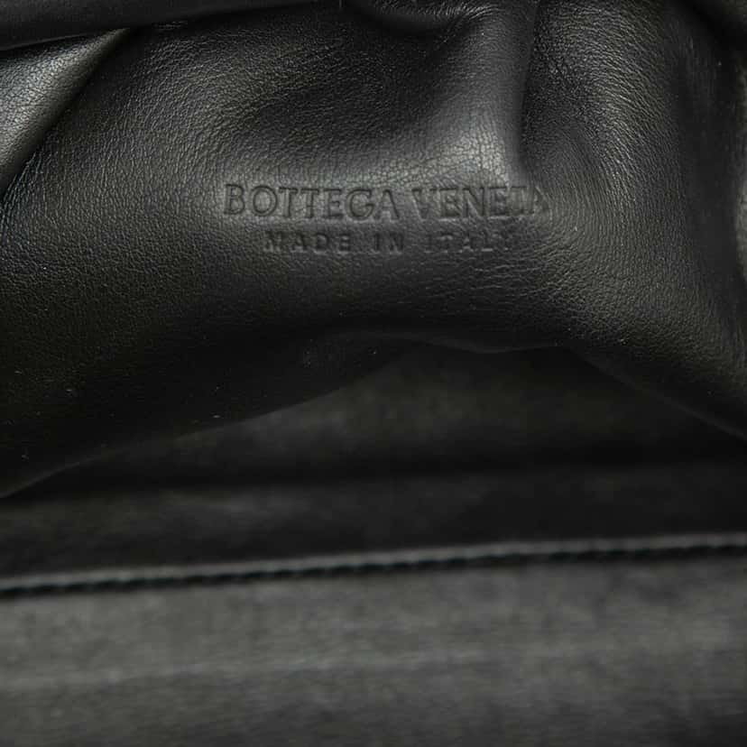 Bottega Veneta Lambskin The Mini Pouch Crossbody Black Leather Very good condition - Box View