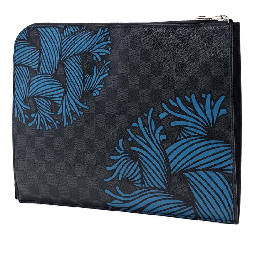 Louis Vuitton Christopher Nemeth Damier Graphite Pochette Jour GM Black Very good condition - Back View