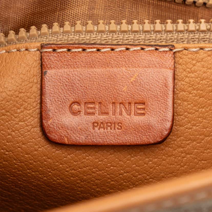 Celine Macadam Coated Canvas Crossbody Beige Very good condition - Box View