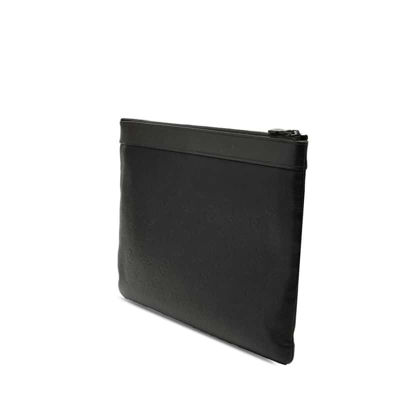 Louis Vuitton Monogram Shadow Discovery Pochette Black Leather Very good condition - Back View