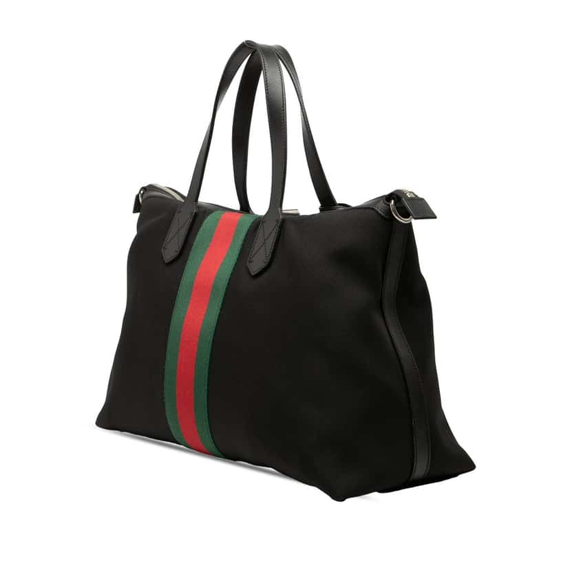 Gucci Techno Canvas Web Travel Bag Black Very good condition - Back View