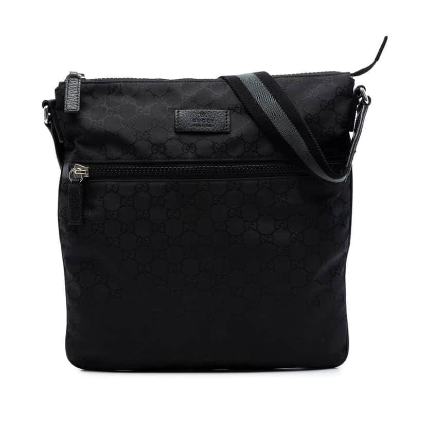 Gucci GG Nylon Web Crossbody Black Very good condition - Front View