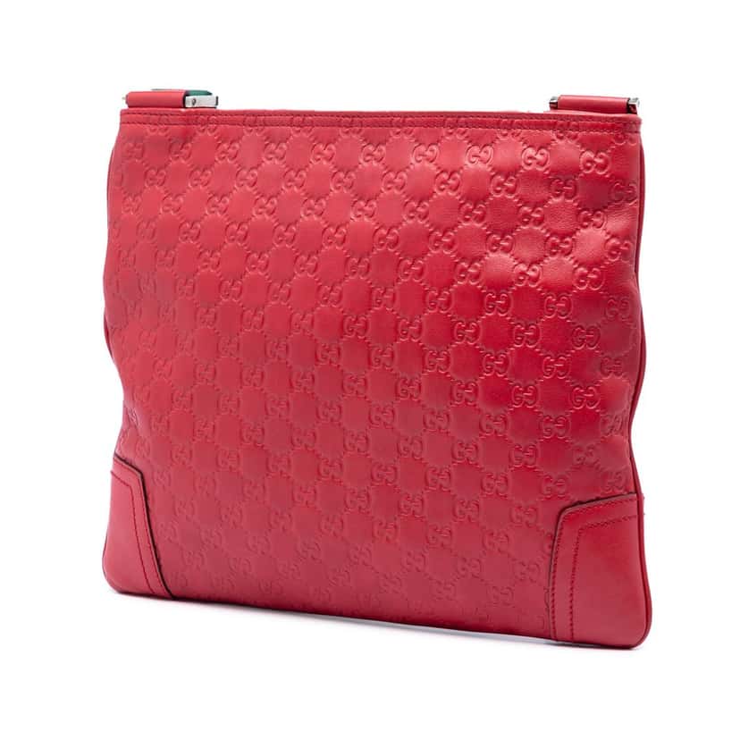 Gucci Beijing Olympics Edition Guccissima Web Crossbody Red Leather Very good condition - Back View