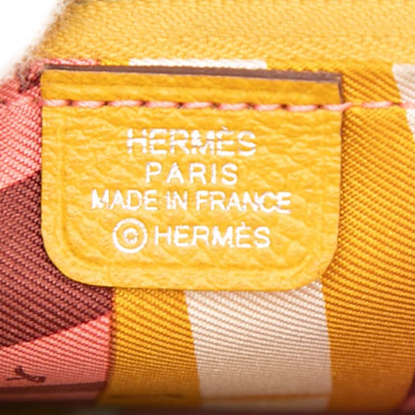 Hermès Epsom Silk In Compact Wallet Yellow Leather Very good condition - Box View