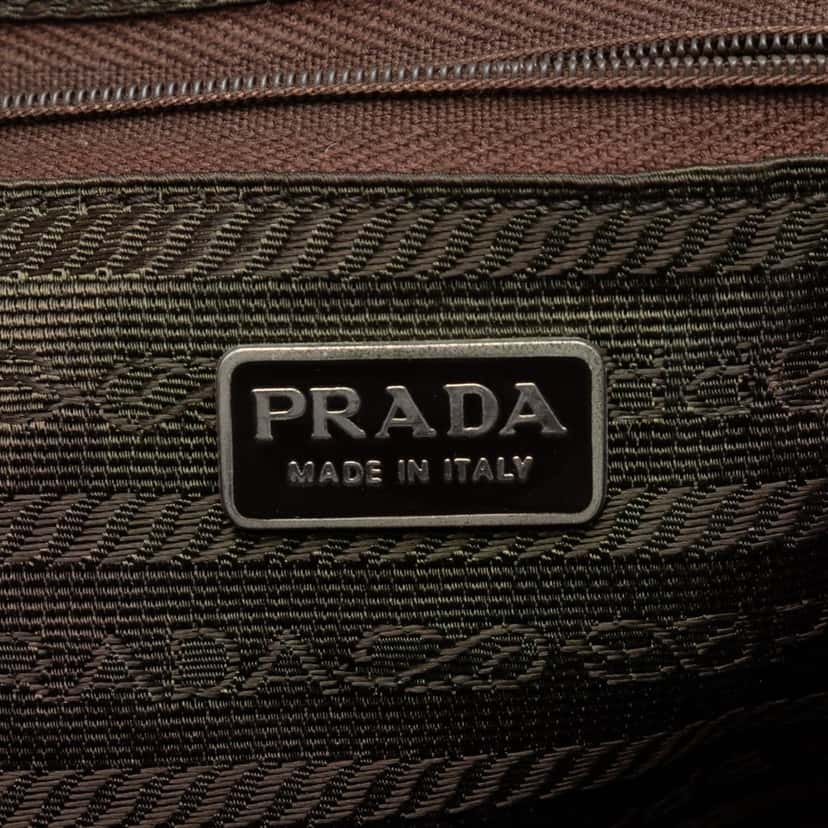 Prada Metallic Nappa Frame Crossbody Brown Leather Very good condition - Box View