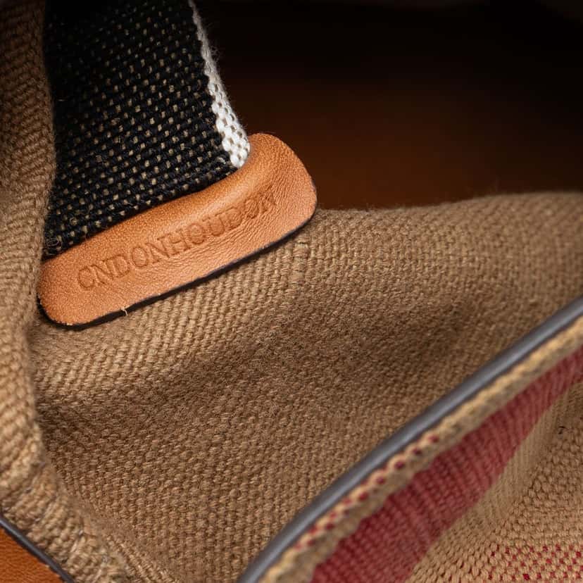 Burberry Mini Mega Check Canvas Ashby Tassel Bucket Bag Brown Very good condition - Box View