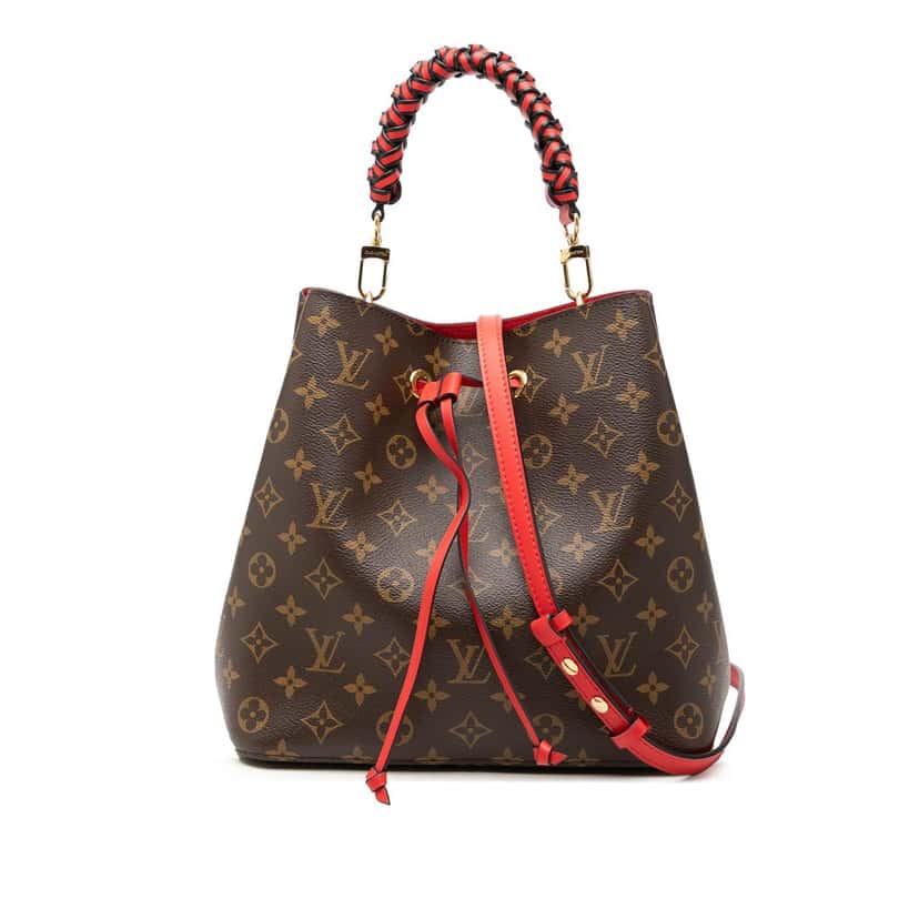 Louis Vuitton Monogram Braided Neonoe MM Brown Very good condition - Front View
