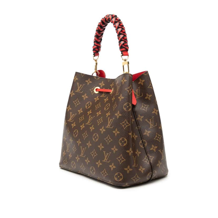 Louis Vuitton Monogram Braided Neonoe MM Brown Very good condition - Back View