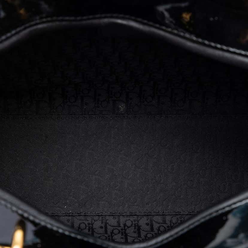 Dior Large Patent Cannage Lady Dior Black Leather Very good condition - Model View