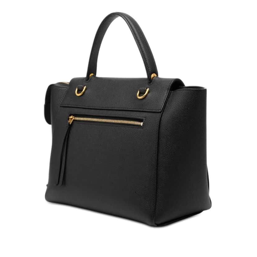 Celine Micro Grained Calfskin Belt Bag Black Leather Very good condition - Back View