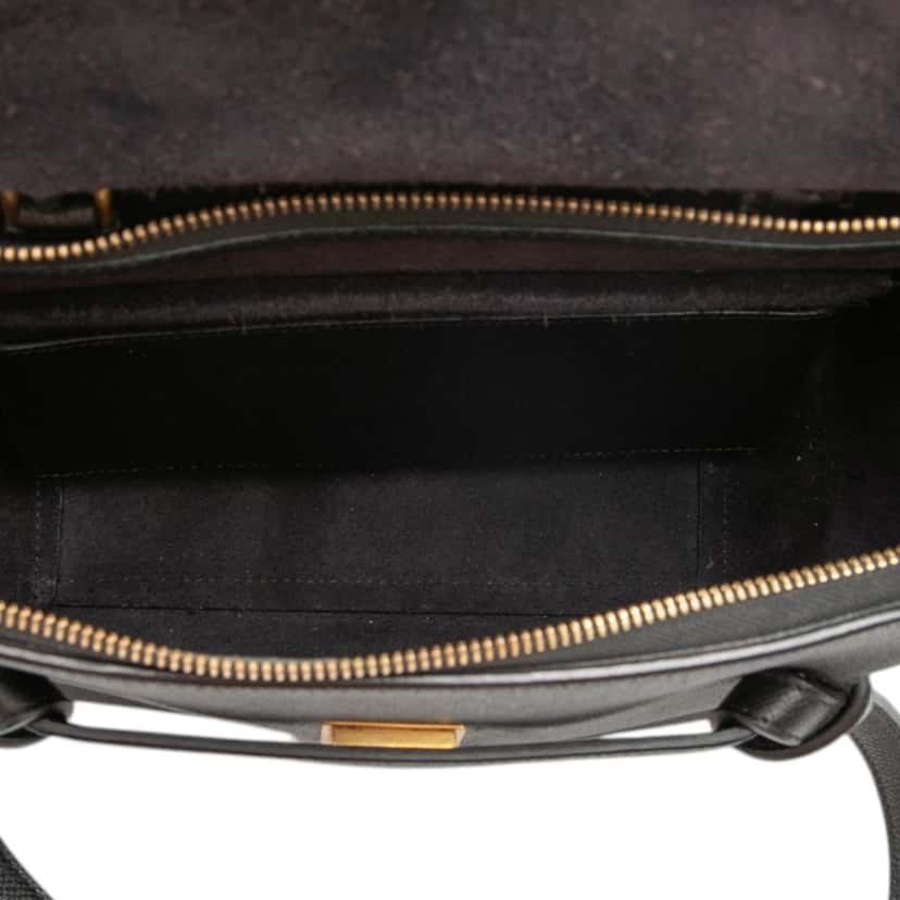 Celine Micro Grained Calfskin Belt Bag Black Leather Very good condition - Model View