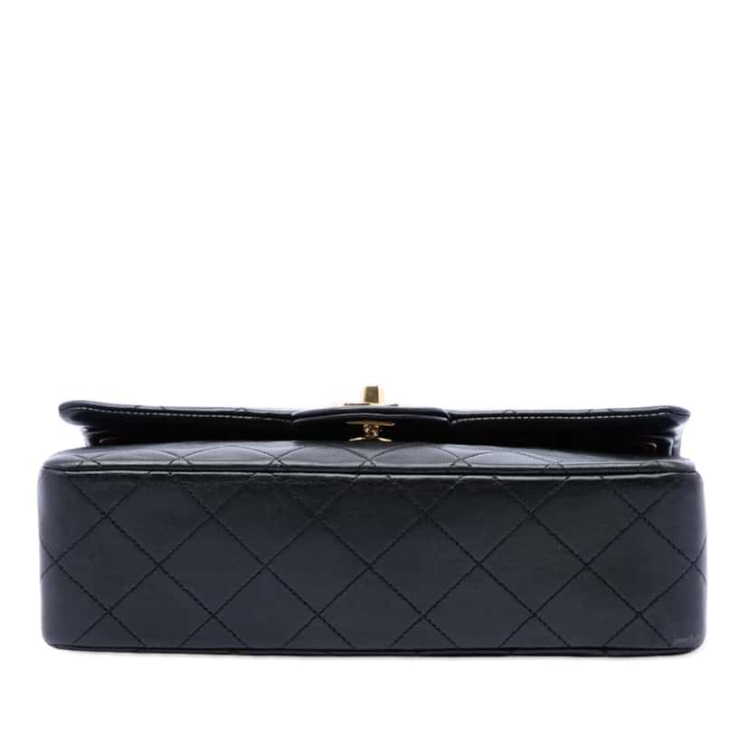 Chanel Small Classic Lambskin Double Flap Black Leather Very good condition - Inside View