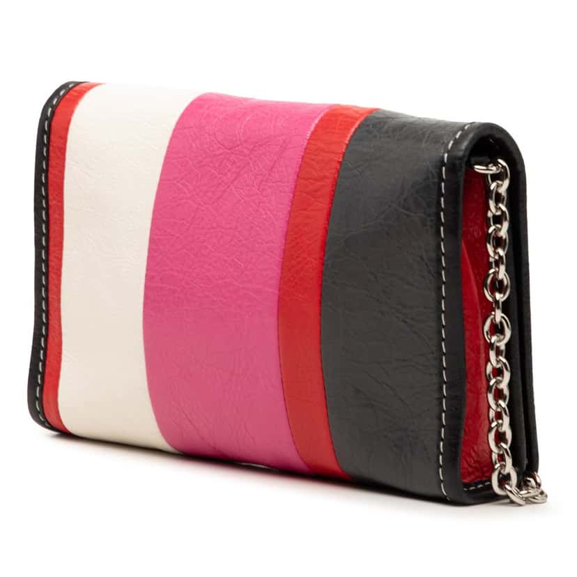 Balenciaga Lambskin Bazar Crossbody Pink Leather Very good condition - Back View