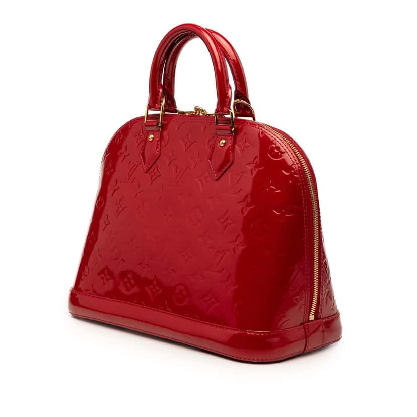 Louis Vuitton Monogram Vernis Alma PM Red Leather Very good condition - Back View