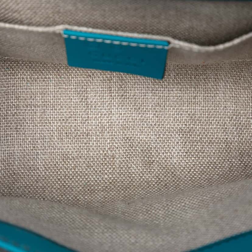 Gucci Mini Microguccissima Emily Crossbody Blue Leather Very good condition - Model View