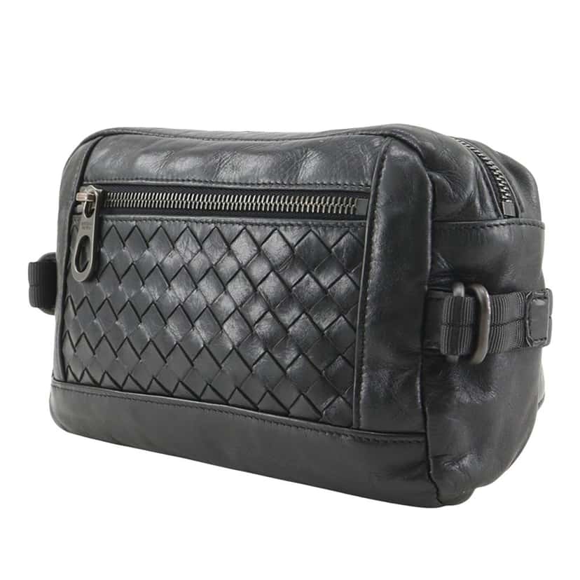 Bottega Veneta Nappa Intrecciato Belt Bag Black Leather Very good condition - Back View