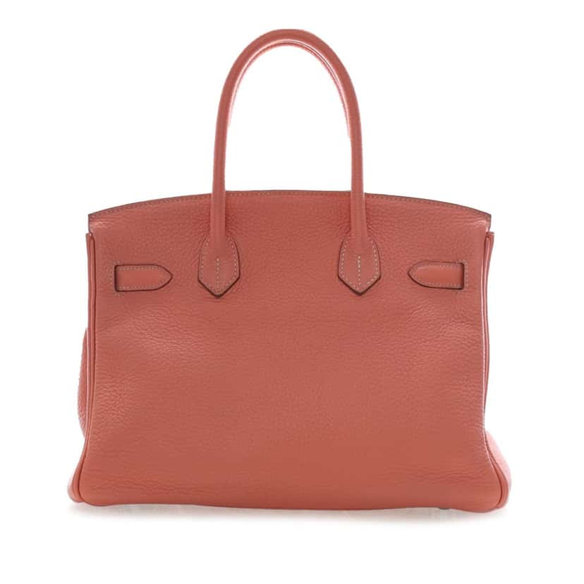 Hermès Clemence Birkin Retourne 30 Pink Leather Very good condition - Back View