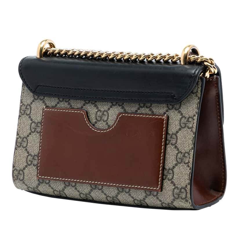 Gucci Small GG Supreme Padlock Crossbody Beige Very good condition - Back View