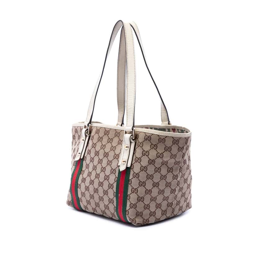 Gucci GG Canvas Jolicoeur Tote Beige Very good condition - Back View