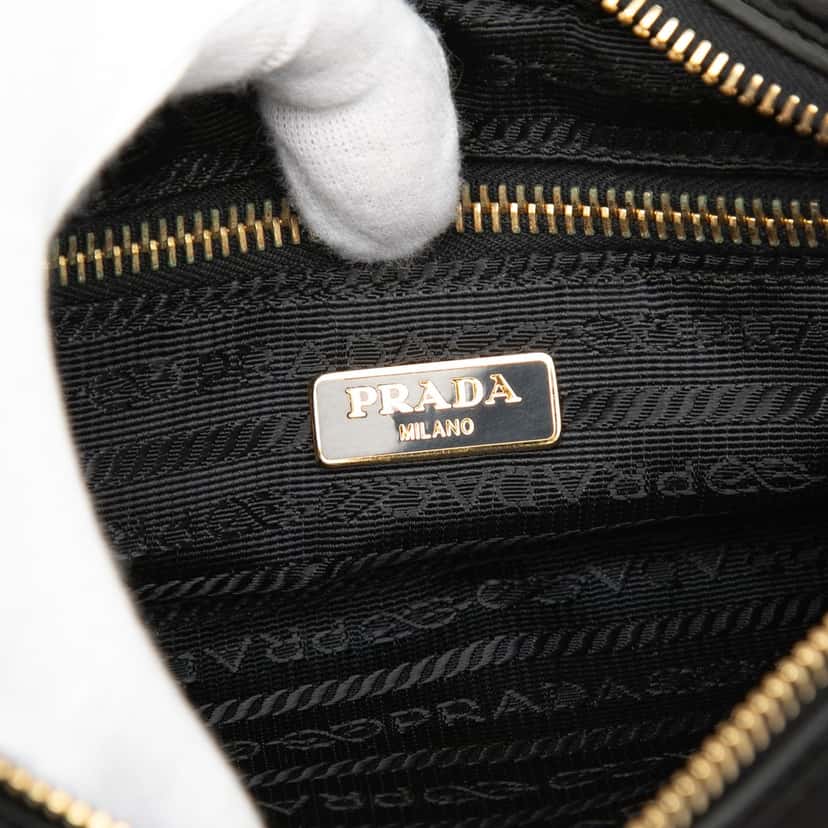 Prada Small Tessuto Front Pocket Camera Bag Black Very good condition - Box View