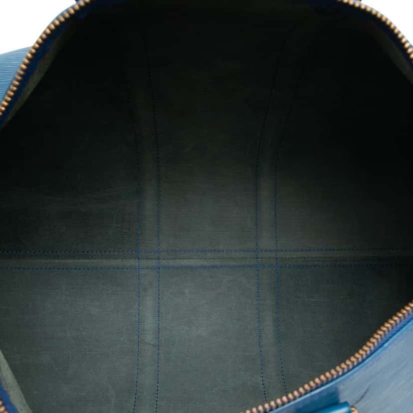 Louis Vuitton Epi Keepall 45 Blue Leather Very good condition - Model View