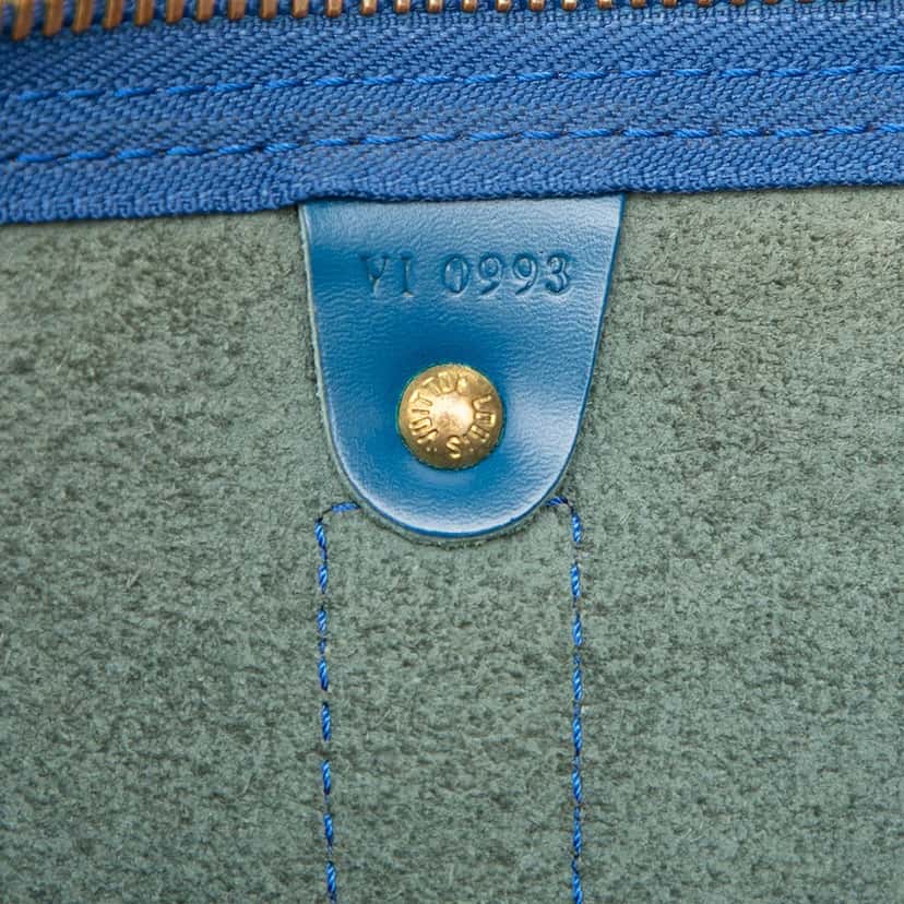 Louis Vuitton Epi Keepall 45 Blue Leather Very good condition - Box View