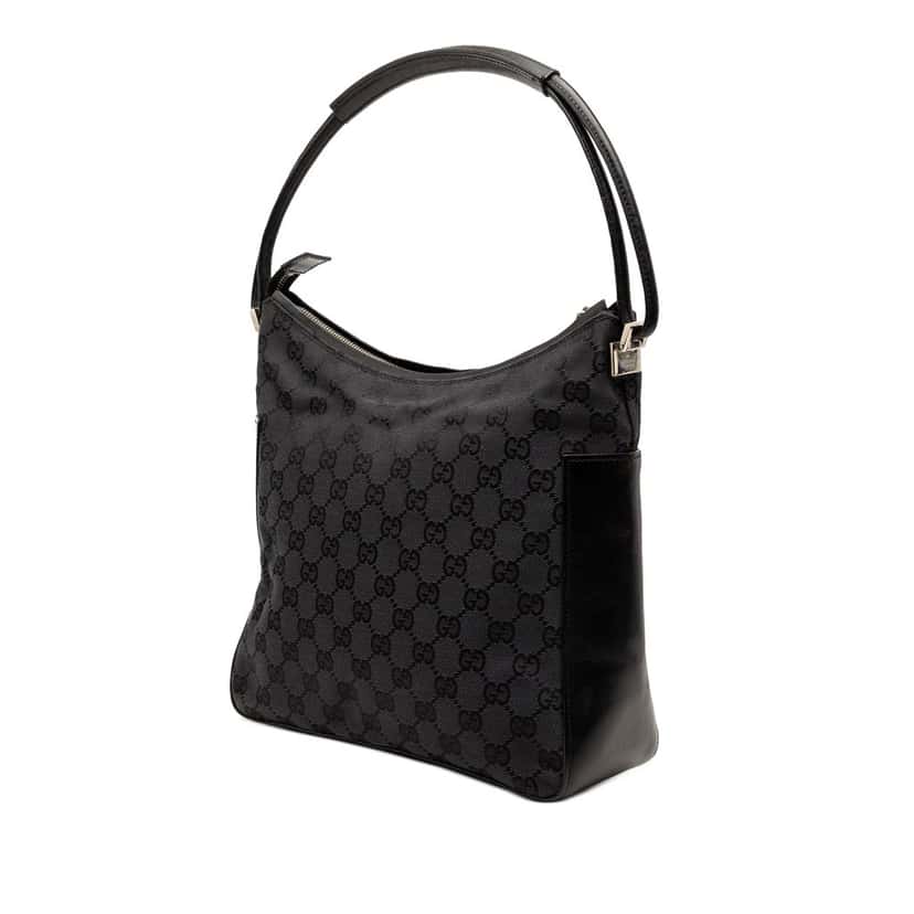 Gucci GG Canvas Handbag Black Very good condition - Back View