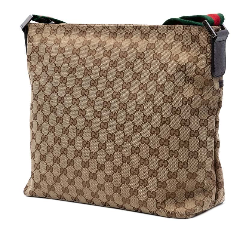 Gucci GG Canvas Web Crossbody Beige Very good condition - Back View