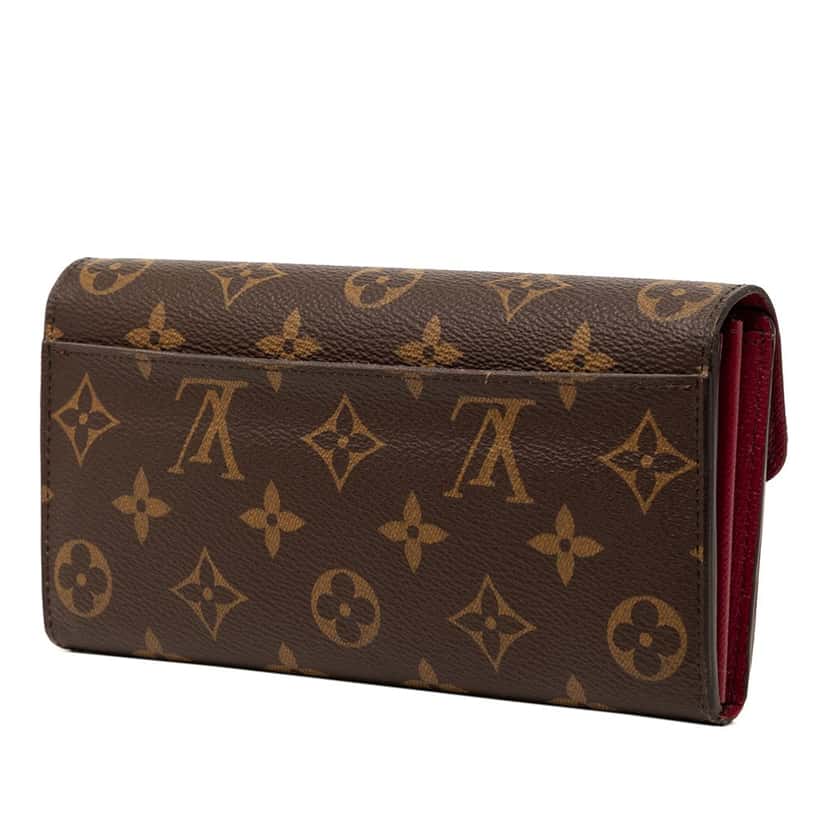 Louis Vuitton Monogram Portefeuille Sarah Wallet Brown Very good condition - Back View