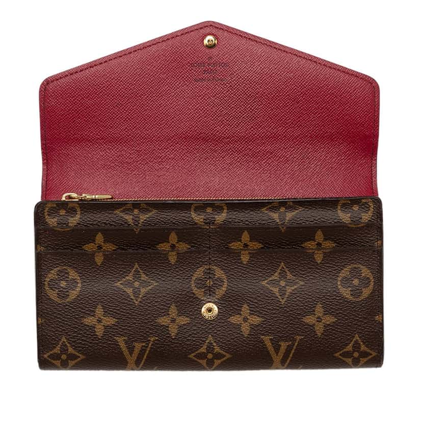 Louis Vuitton Monogram Portefeuille Sarah Wallet Brown Very good condition - Model View