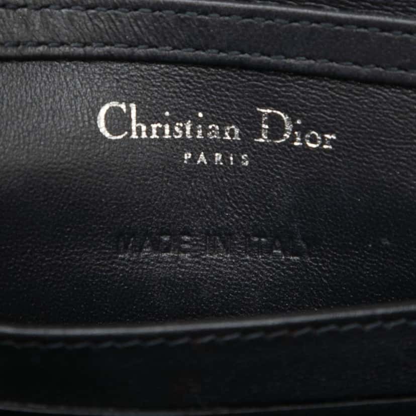 Dior Baby Metallic Patent Microcannage Diorama Flap Silver Leather Good condition - Box View