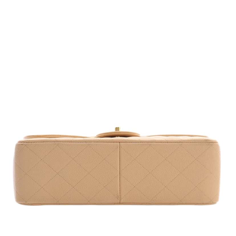 Chanel Jumbo Classic Caviar Double Flap Beige Leather Very good condition - Box View