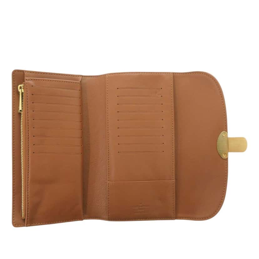 Louis Vuitton Monogram Mahina Portefeuille Amelia Brown Leather Very good condition - Inside View